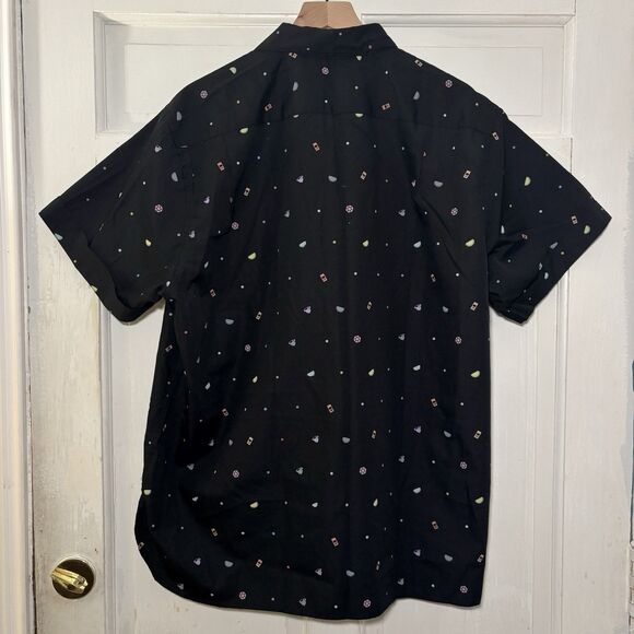 Taco Bell Black Button Down Merch Employee Shirt Hot Sauce Graphic AOP Men's Xl - Picture 6 of 7